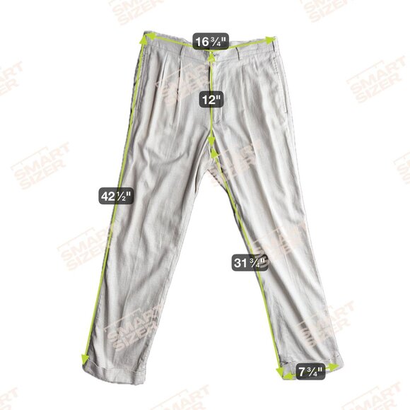 Alan Flusser Mens Linen Pants 34x32 Relaxed Fit Lightweight Pleated Front Preppy - Picture 2 of 6